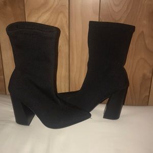 Black sock boots